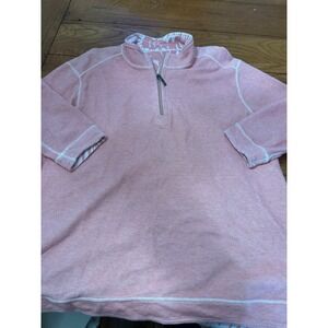 tommy bahama‎ unsized reversible quarter zip long sleeve pink with floral print